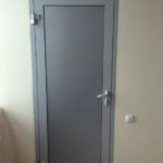 Серая алюминиевая дверь GFTD705